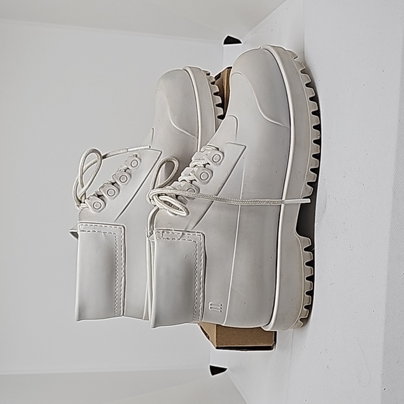 Melissa Ares White Jelly Combat Ankle Boots in Women's Size 5 - Picture 6 of 10